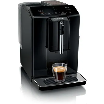 TIE20109 Kaffee-Vollautomat schwarz, Latte Macchiato/Cappuccino, Keramik-Mahlwerk, 15 bar, 1,4 l