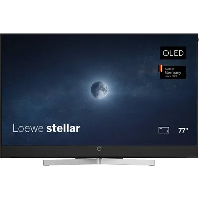 stellar 77 dr+ (VIDAA OS) 195 cm (77") OLED-TV alu black/black, 4K Ultra HD, Smart-TV, 144 Hz, Sprachsteuerung