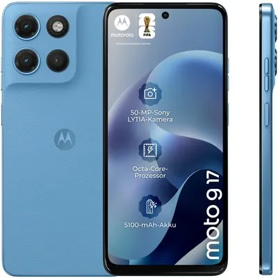 moto g17 PANTONE alaskan blue, 128 GB Speicher, 4 GB RAM, 50 MP Kamera, 6,72 Zoll Display, 56,97 Std. Akku, LTE, Android