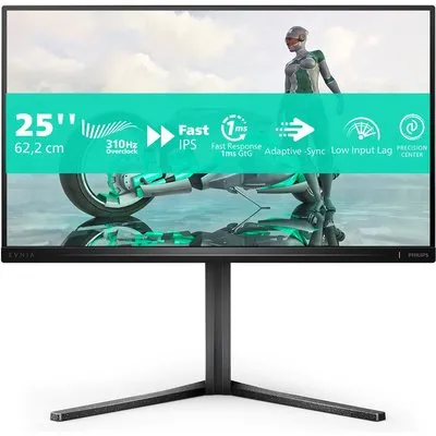 Envia 25M2N3200U/00 62 cm (25") Gaming Monitor dunkelgrau, Widescreen Full HD (1920x1080), 0,3 ms Reaktionszeit