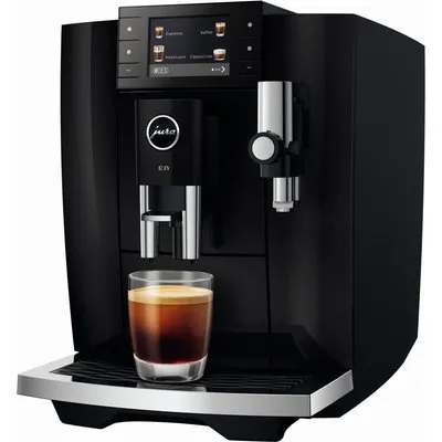 E8 Kaffee-Vollautomat piano black (ED), Latte Macchiato/Cappuccino, 15 bar, 1,9 l, schwarz, Apps ladbar