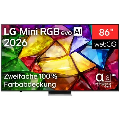 86MRGB87B9B 217 cm (86") Mini RGB evo AI TV