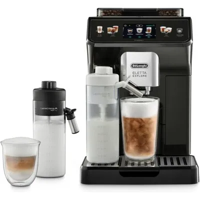 ECAM 450.65.G Eletta Explore Kaffee-Vollautomat dunkelgrau, Milchbehälter, Latte Macchiato/Cappuccino, 19 bar, 1,8 l, Apps ladbar