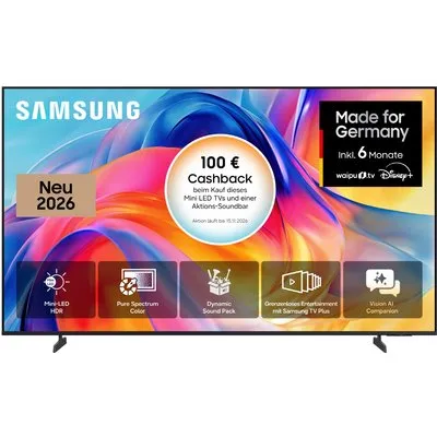 GU65M71HAU 163 cm (65") Mini LED Vision AI Smart TV titanschwarz, 4K Ultra HD, DVB-T2/DVB-C/DVB-S2, Sprachsteuerung