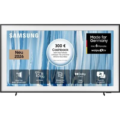 GQ75LS03HWU The Frame Pro (2026) 189 cm (75") Neo QLED Vision AI Smart TV schwarz, 4K Ultra HD, 100 Hz, DVB-T2/DVB-C/DVB-S2, Lifestyle The Frame Pro
