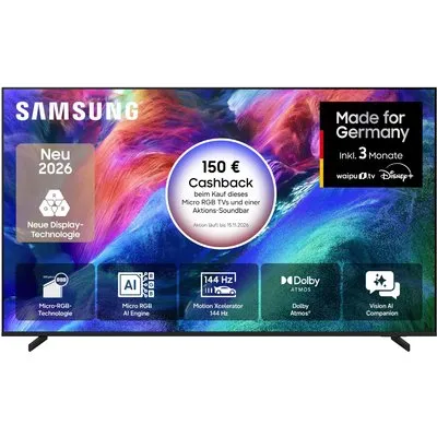 GMR55R85HAU 138 cm (55") Micro RGB Vision AI Smart TV schwarz, 4K Ultra HD, LCD, 120 Hz, DVB-T2/DVB-C/DVB-S2, Sprachsteuerung