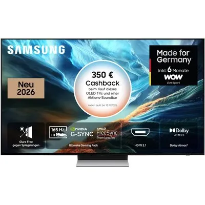 GQ77S93HAT 195 cm (77") OLED Vision AI Smart TV graphitschwarz, 4K Ultra HD, 120 Hz, Sprachsteuerung