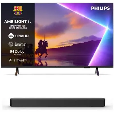 43PUS8500/12 108 cm (43") Ambilight TV mit LED-Technik mattschwarz inkl. TAB4000/10 Soundbar schwarz