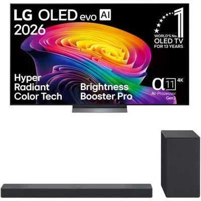 OLED77C68LA 195 cm (77") OLED evo AI TV inkl. DSC9S.DDEULLM Soundbar + Subwoofer