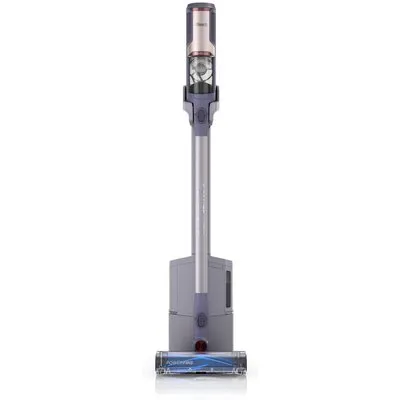 PowerLite BU3624EUT Akku-Stielstaubsauger silber/flieder, 40 min Laufzeit, HEPA-Filter, 0,42 l Staubvolumen, Display