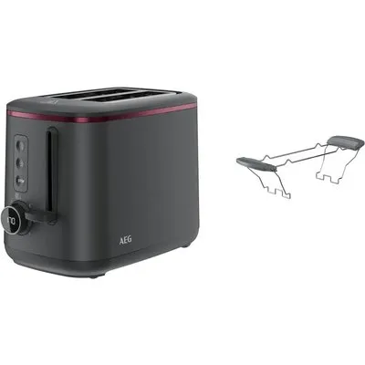 T6-1-4BO Doppelschlitz-Toaster obsidian schwarz