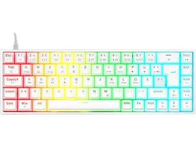 ISY IGK-5500-WT, Gaming Tastatur, Mechanisch, Outemu Red, kabelgebunden, Weiß