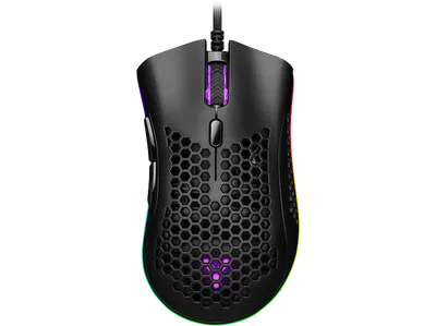 ISY IGM-4500-BK Honeycomb RGB Gaming Maus, Schwarz
