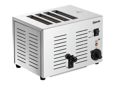 BARTSCHER 100292 TS40 Toaster Silbergrau (1800 Watt, Schlitze: 4)