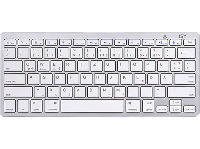 ISY IBK-1000, Tastatur, Sonstiges, kabellos, Weiß/Silber