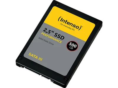 INTENSO Performance Festplatte, 500 GB SSD SATA 6 Gbps, 2,5 Zoll, intern
