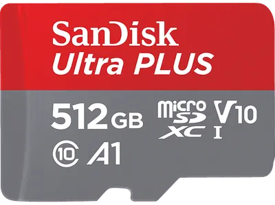 SANDISK Ultra® PLUS microSDXC™‐UHS‐I‐Karte, Micro-SDXC Speicherkarte, 512 GB, 160 MB/s