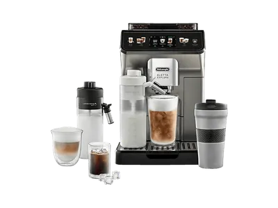DELONGHI Eletta Explore Cold Brew ECAM450.86.T - über 50 heiße und kalte Rezepte, 4 Benutzerprofile, einfache Bedienung, Kaffeevollautomat Titan