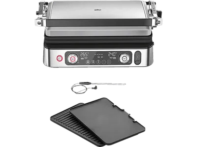 BRAUN MultiGrill 9 Pro CG9160 – gleichmäßige Hitze, 3-in-1 (Kontaktgrill, BBQ & Ofen), präzise Temperatursteuerung leicht zu reinigen, Kontaktgrill