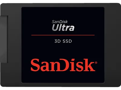 SANDISK Ultra 3D Festplatte, 2 TB SSD SATA 6 Gbps, 2,5 Zoll, intern