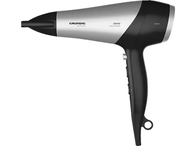 GRUNDIG HD 6080 B Haartrockner Silber / Schwarz (2200 Watt)