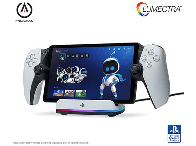 POWERA Ladestation für PlayStation Portal™ Remote Player mit Lumectra, PS Portal Charging Station, Weiß