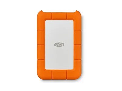 LACIE Rugged Mini Festplatte, 1 TB HDD, 2,5 Zoll, extern, Silber/Orange