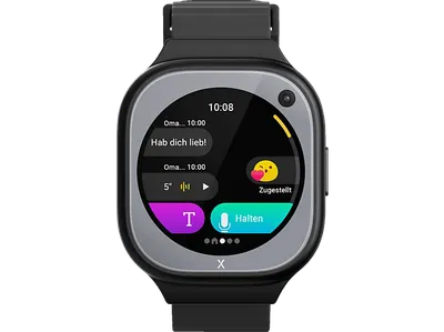 XPLORA X6Pro mit eSIM Kinder Smartwatch Silikon, 60.36-112.96 mm, Schwarz