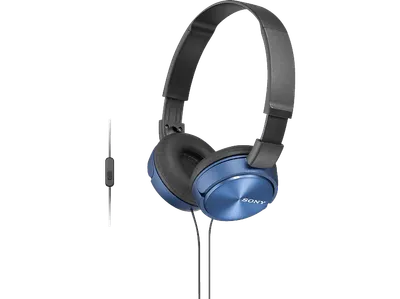 SONY MDR-ZX310AP mit Headsetfunktion, Over-ear Kopfhörer Blau