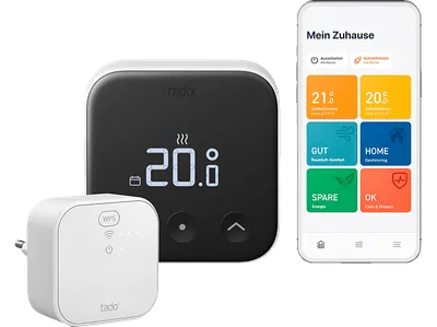 TADO Smartes Thermostat (X) + Bridge Starter Kit, Schwarz/Weiß