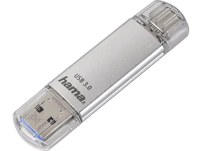 HAMA C-Laeta USB-Stick, 64 GB, 40 MB/s, Silber