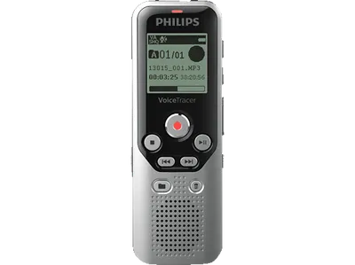 PHILIPS VoiceTracer DVT1250 Audiorecorder, Dunkel Silber und Schwarz