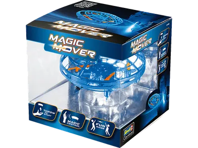 REVELL Quadcopter "MAGIC MOVER" blau Fun-Spielzeugdrohne, Blau/Transparent