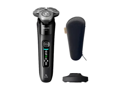 PHILIPS X9000/10 Elektrorasierer i9000 Tiefschwarz (Triple Action Lift & Cut-Rasiersystem, Dual SteelPrecision Klingen , Reinigungsstation: Nein)