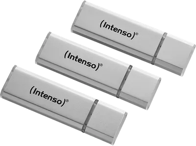 INTENSO 3521483 3er Pack USB-Stick, 32 GB, 28 MB/s, Silber