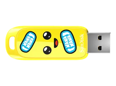 SANDISK Fortnite® USB-Flash-Laufwerk, Peely Edition USB Stick, 64 GB, 130 MB/s, Gelb