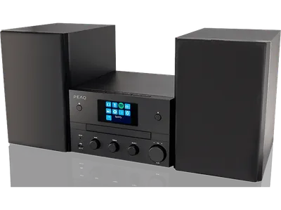 PEAQ PMS 400 Micro Hifi System mit DAB+/FM Tuner (Schwarz)