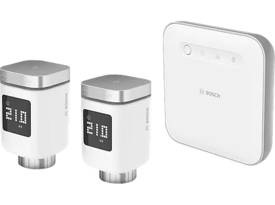 BOSCH Smart Home Starterset Heizen mit 2 Heizkörper Thermostat, Weiß
