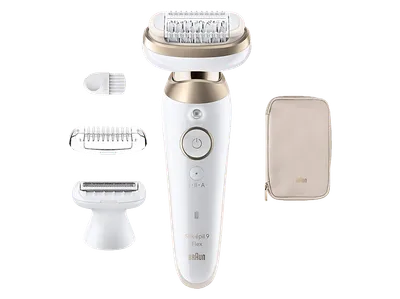 BRAUN Silk-épil 9 SES9-030 3D Epilierer, Weiß/Gold