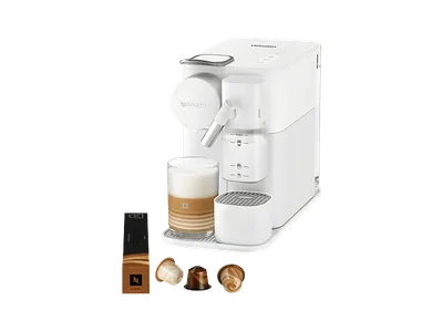 DELONGHI Nespresso Lattissima One EN510.W, 3 Milchrezepte, elegantes Design, schnelle Aufheizzeit, einfache Bedienung, Kapselmaschine Weiß