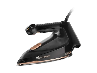 BRAUN FI 7276 BK, EloxalPlus Bügelsohle, gleichmäßige Dampfverteilung, leichtes Bügeln, Dampfbügeleisen (2,000 Watt, Bügelsohlen-Beschichtung)