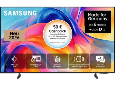 SAMSUNG GU50M70H Vision AI M70H Mini LED TV (Flat, 50 Zoll / 125 cm, UHD 4K, SMART TV)