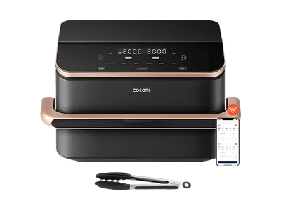 COSORI CAF-TF101S-AEUR CERAMIC 8-in1DualBlaze TwinFry™, 2 Kammern Airfryer, 10 Liter mit Keramikbeschichtung, Heißluftfritteuse