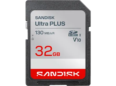 SANDISK ULTRA® PLUS SDHC™ UHS-I-KARTE, SD Speicherkarte, 32 GB, 130 MB/s
