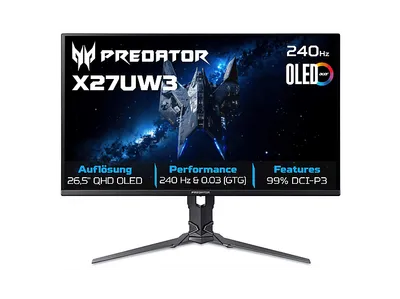 ACER X27UW3 OLED 26,5 Zoll WQHD Gaming Monitor 0,03 ms Reaktionszeit 240 Hz
