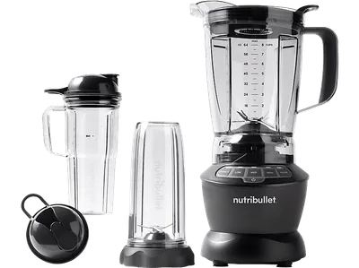 NUTRIBULLET Combo NBF 500 DG – Standmixer für Smoothies, Shakes & heiße Zutaten mit 1200-W-Motor und großem 1,8-L-Behälter, Dunkelgrau (1200 Watt, 1.8 l)