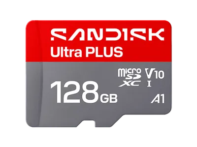 SANDISK ULTRA® PLUS MICROSD™ UHS-I-Karte, Micro-SD Speicherkarte, 128 GB, 200 MB/s