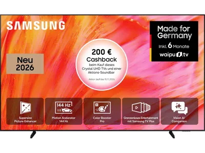 SAMSUNG GU98U9079H Crystal UHD U9079H 4K Samsung Vision AI Smart TV (Flat, 98 Zoll / 247 cm, 4K, SMART TV)