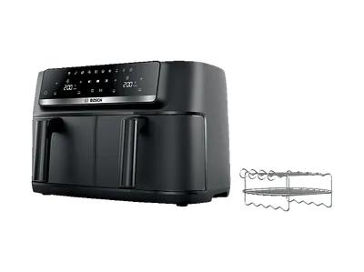 BOSCH MAFD440B1 Serie 4, Double Drawer Air Fryer, Gesamtkapazität 9 l, Heißluftfritteuse