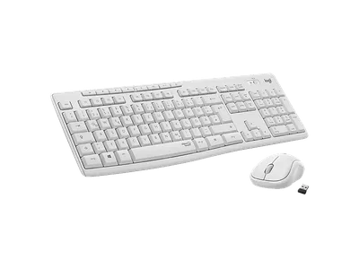 LOGITECH MK295 , Tastatur & Maus Set, kabellos, Weiß